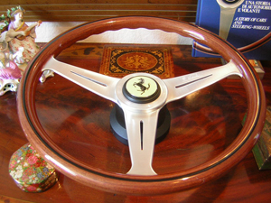 ferrari wood steering wheel