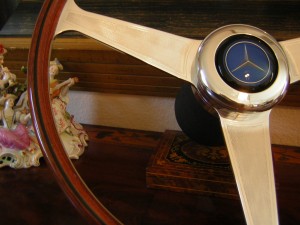 Original New Nardi Wood Steering Wheel 42cm - 16.54" Width for Mercedes W111 280 SE 3.5 - 1968 - 1972