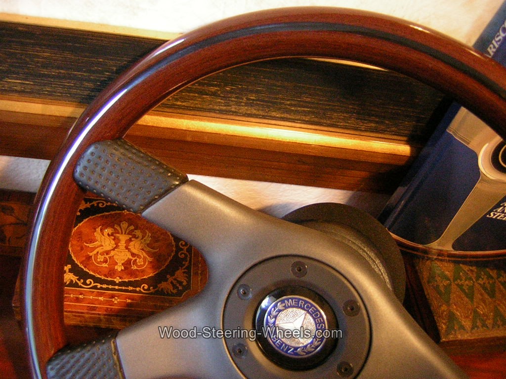 80 Mercedes Wood Steering Wheel