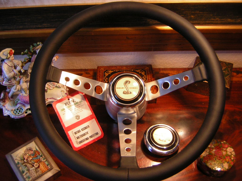 Shelby 68 GT500 Bullitt Leather Steering Wheel F.I.V. NOS - Shel-32 SOLD